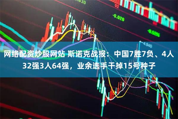网络配资炒股网站 斯诺克战报：中国7胜7负、4人32强3人64强，业余选手干掉15号种子