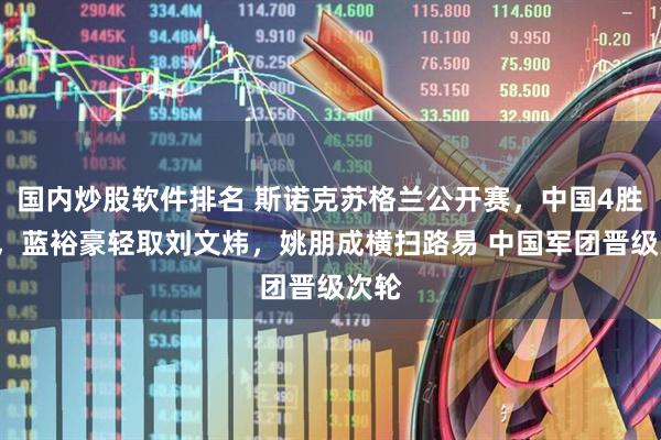 国内炒股软件排名 斯诺克苏格兰公开赛，中国4胜2负，蓝裕豪轻取刘文炜，姚朋成横扫路易 中国军团晋级次轮